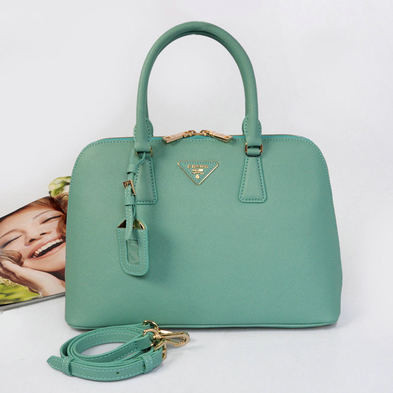 2014 Prada Saffiano Leather Two Handle Bag BL0816 lake blue for sale